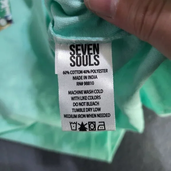 SEVEN SOULS New York Kids SZ 8 Graphic Shirt Green Bear Green - Picture 5 of 6